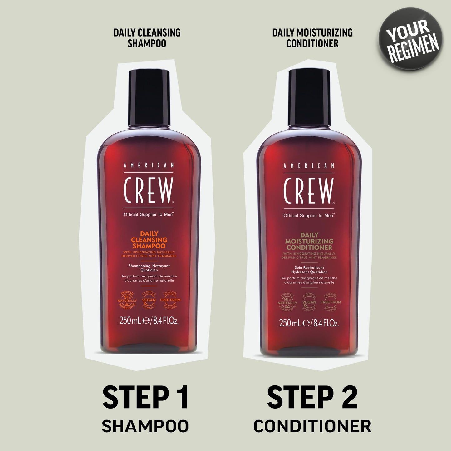 American Crew Conditioner for Men, Daily Moisturizer, Naturally Derived, Vegan Formula, Citrus Mint Fragrance, 3.3 Fl Oz Beauty and Personal Care AMERICAN CREW