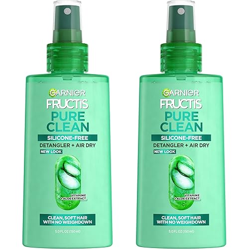 Garnier Fructis Pure Clean Detangler + Air Dry Spray, 5.0 Fl Oz, 2 Count (Packaging May Vary) Beauty & Personal Care Garnier