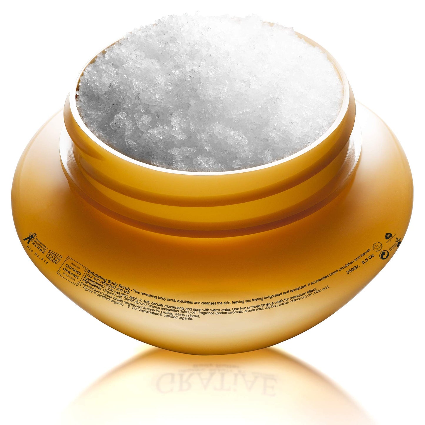 Gratiae Organics Exfoliating Body Scrub, Passion Fruit and Lime for All Skin Types 8.5 Fl oz Beauty & Personal Care Gratiae