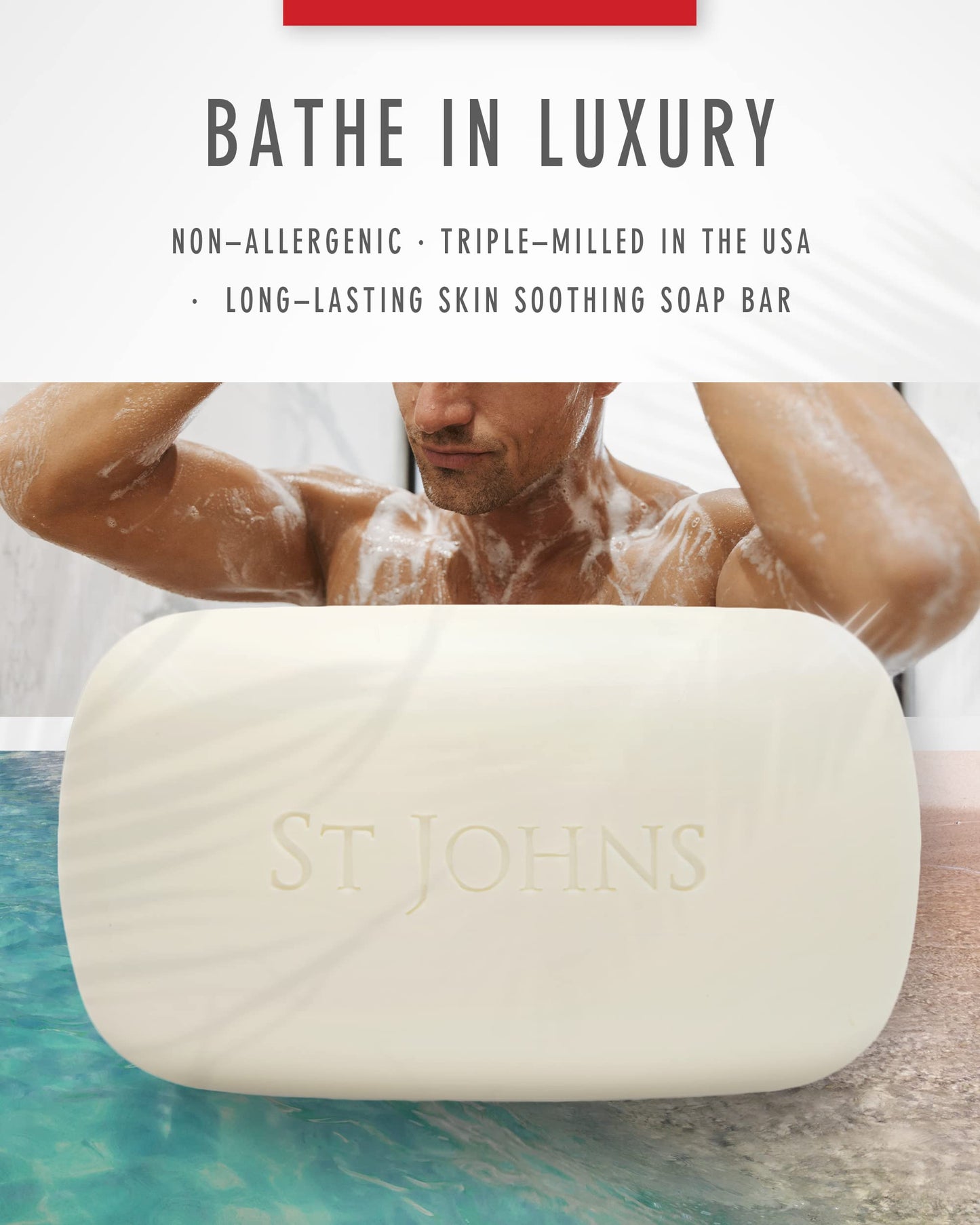 St. John Classic Vetiver Soap Bar | Refreshing Spicy Citrus Soap for Men | USA Made, Triple-milled Soap Bar | Hydrating Body Soap with Olive Oil Beauty & Personal Care St. John