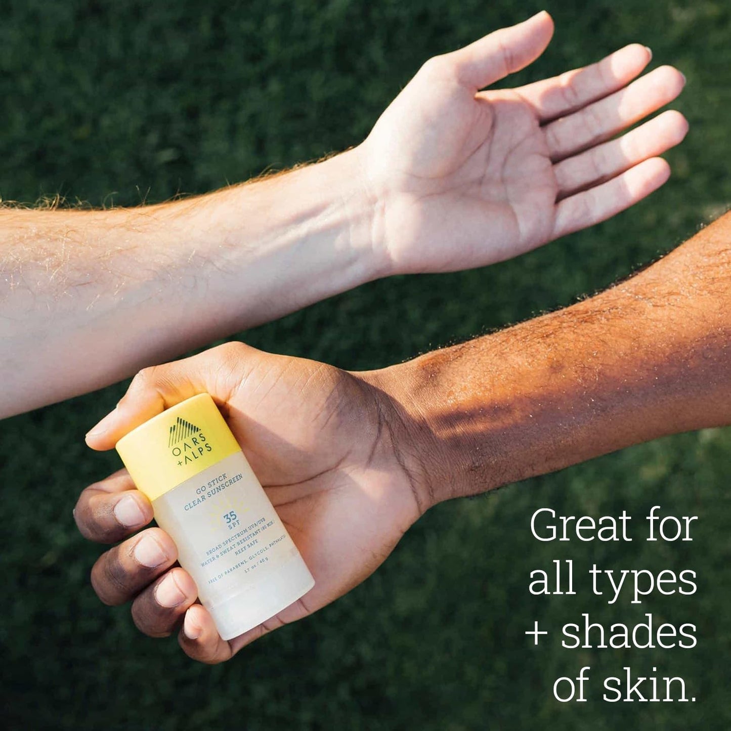 Oars + Alps Clear Face Sunscreen Stick, SPF 35 Travel Sunscreen Roll On for Face & Body, SPF Stick with Vitamin E & Antioxidants, Water & Sweat Beauty & Personal Care Oars + Alps