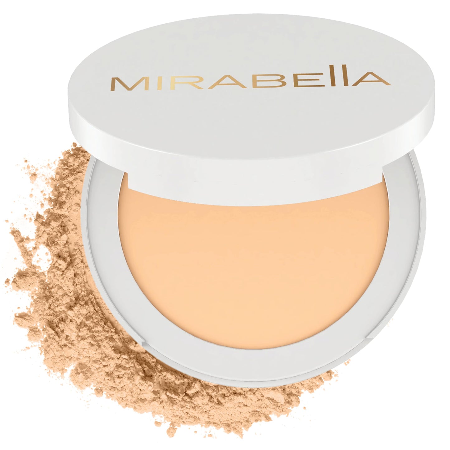 MIRABELLA - Invincible for All Pure Press Foundation, HD-Finish Pressed Powder, Buildable Mineral Pressed Powder Compact with Jojoba & Triglyceride Beauty & Personal Care Mirabella