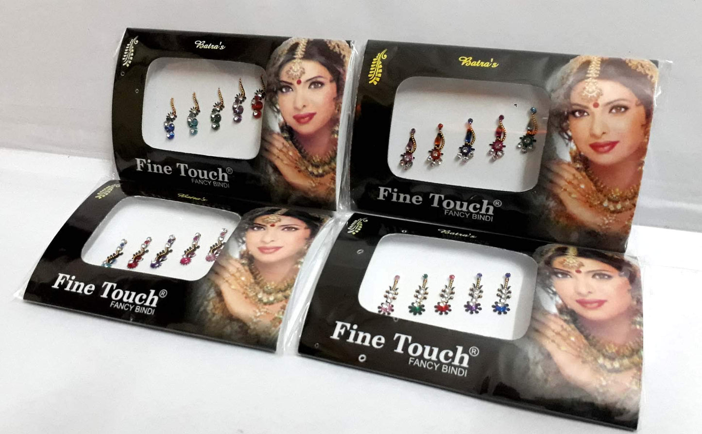 Indian Women Long Design Stylish Fashion Multi Color Border Fashionable Fancy Bindi Pack of 36 Sheets Beauty & Personal Care Hare Krishna Indian Store