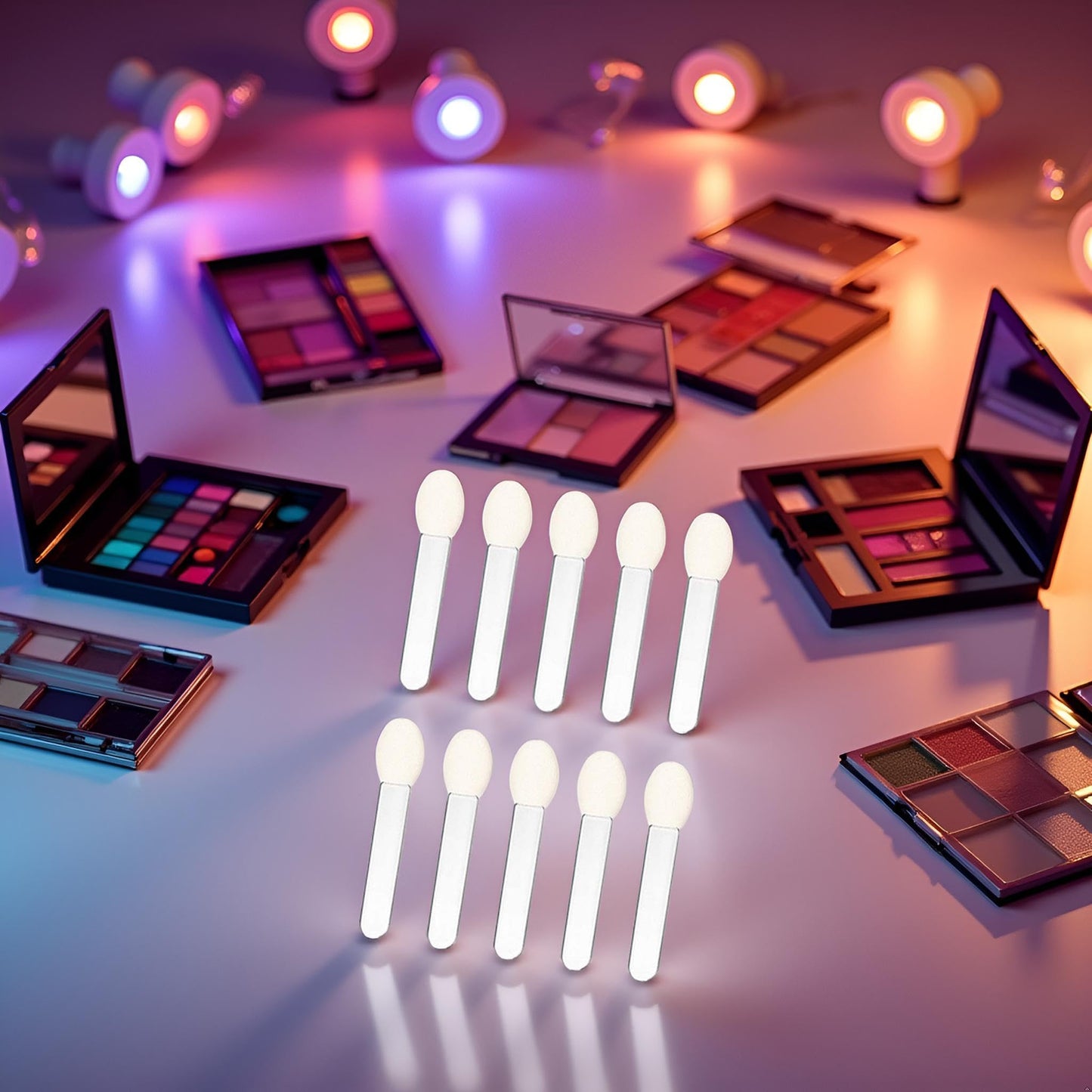 10 Pcs Transparent Eyeshadow Applicator Eyeshadow Brush Makeup Tools, Sponge ened and Attractive Eyeshadow Brushes Beauty & Personal Care Rosojodg