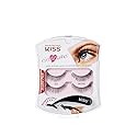 KISS Ever EZ Lashes Double Pack No. 03, Reusable Natural Eyelash Starter Kit, Includes Easy-Angle Applicator and 2 Pairs Human Hair False Eyelashes Beauty & Personal Care KISS