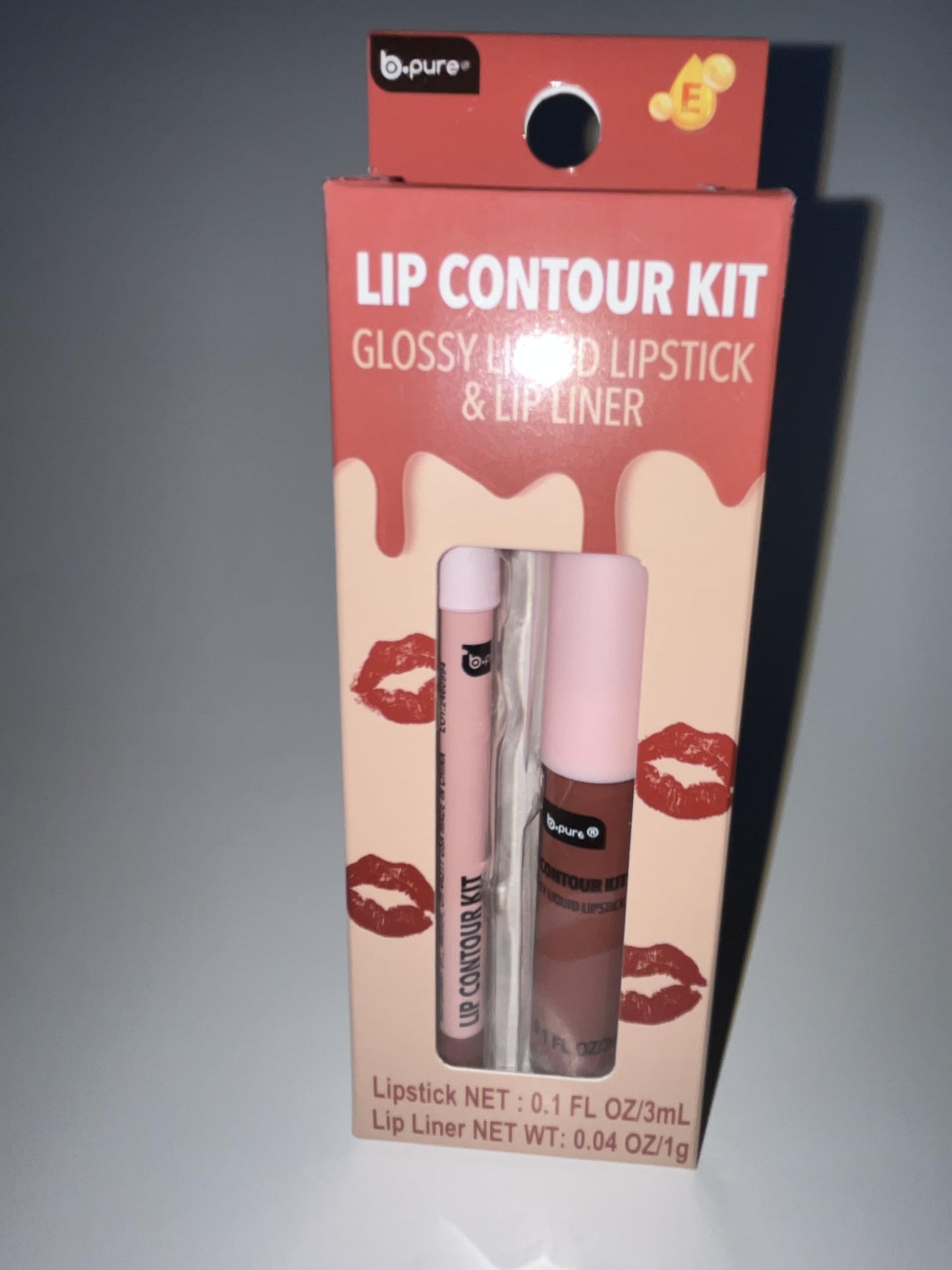 b.pure® Lip Contour Kit, Glossy Liquid Lipstick and Lip Liner, Terracotta Rose, 0.1 FL OZ Lipstick, 0.04 OZ Liner Beauty & Personal Care b.pure