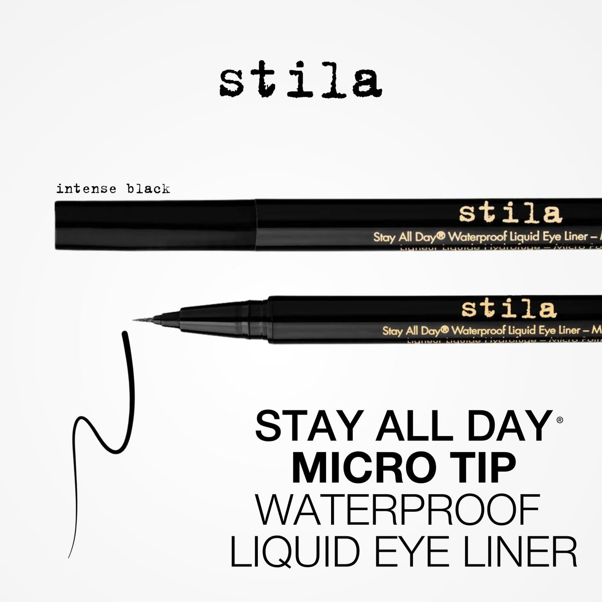 Stila Stay All Day Waterproof Liquid Eye Liner Micro Tip - Intense Black - 0.016 Oz Eyeliner Beauty & Personal Care stila