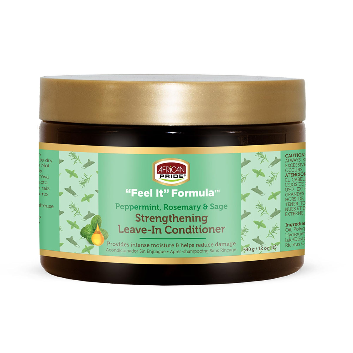 African Pride Feel It Formula Strengthening Leave-In Cream, 12 Oz