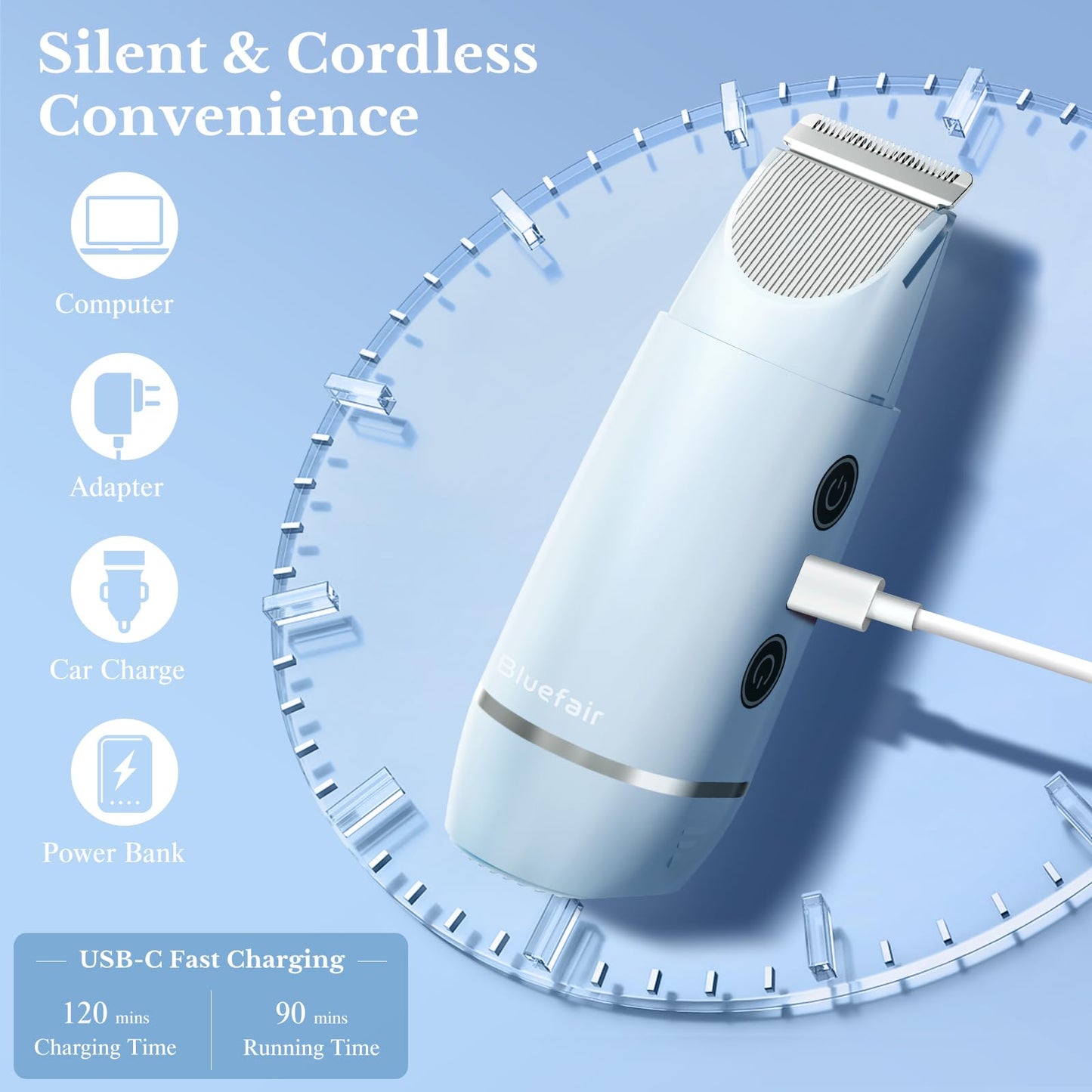 bluefair 2 in 1 Electric Razors for Women Electric Shaver (Blue) Beauty and Personal Care bluefair
