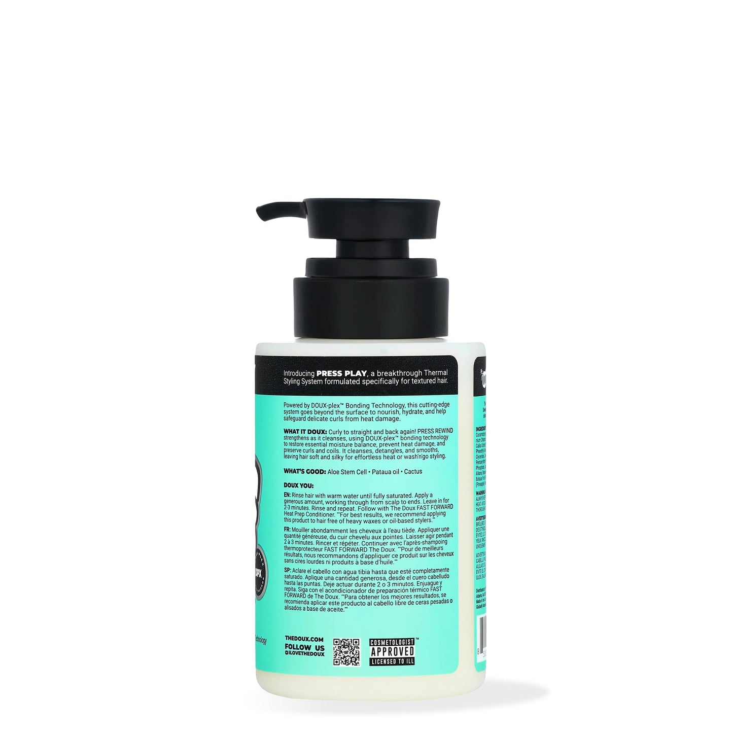 The Doux PRESS REWIND and FAST FORWARD Bundle - Shampoo and Conditioner Set for Curly Hair - With Aloe Stem Cell, Cactus, and Pataua Oil Beauty & Personal Care The Doux