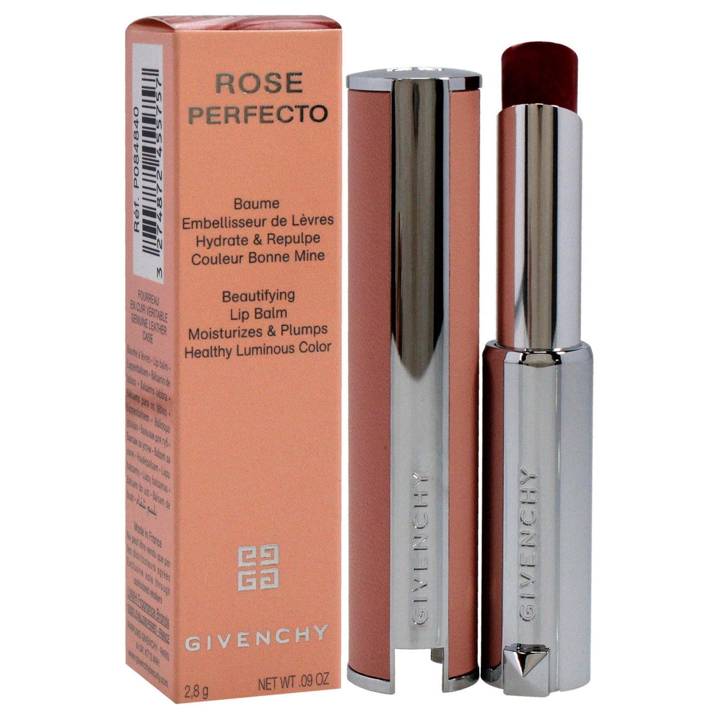 Givenchy Rose Perfecto Plumping Lip Balm - N37 Rouge Graine for Women - 0.09 oz Lip Balm Beauty and Personal Care Givenchy
