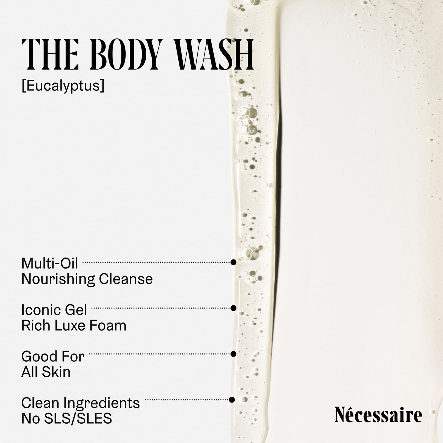 Nécessaire Mini The Body Wash - With Niacinamide, Vitamins + Plant Surfactants 3.4 oz / 100 mL Eucalyptus Beauty & Personal Care Nécessaire