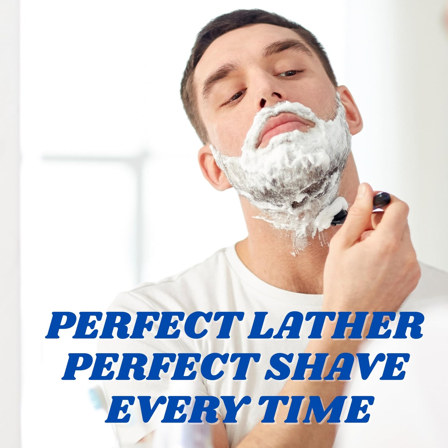 G.B.S Classic Synthetic 3rd Generation Bristle Shaving Brush with Durable Clear Brush Stand - Vegan Brush Generates Lather for Wet Shaving Lovers Beauty and Personal Care G.B.S