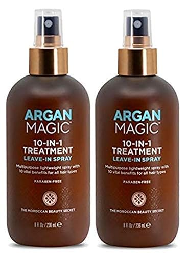 Argan Magic Hair Treatment & Stylizing Spray, 10 in 1, Made in USA, Paraben Free, Cruelty Free - 8 oz (2 Pack) Beauty & Personal Care Argan Magic