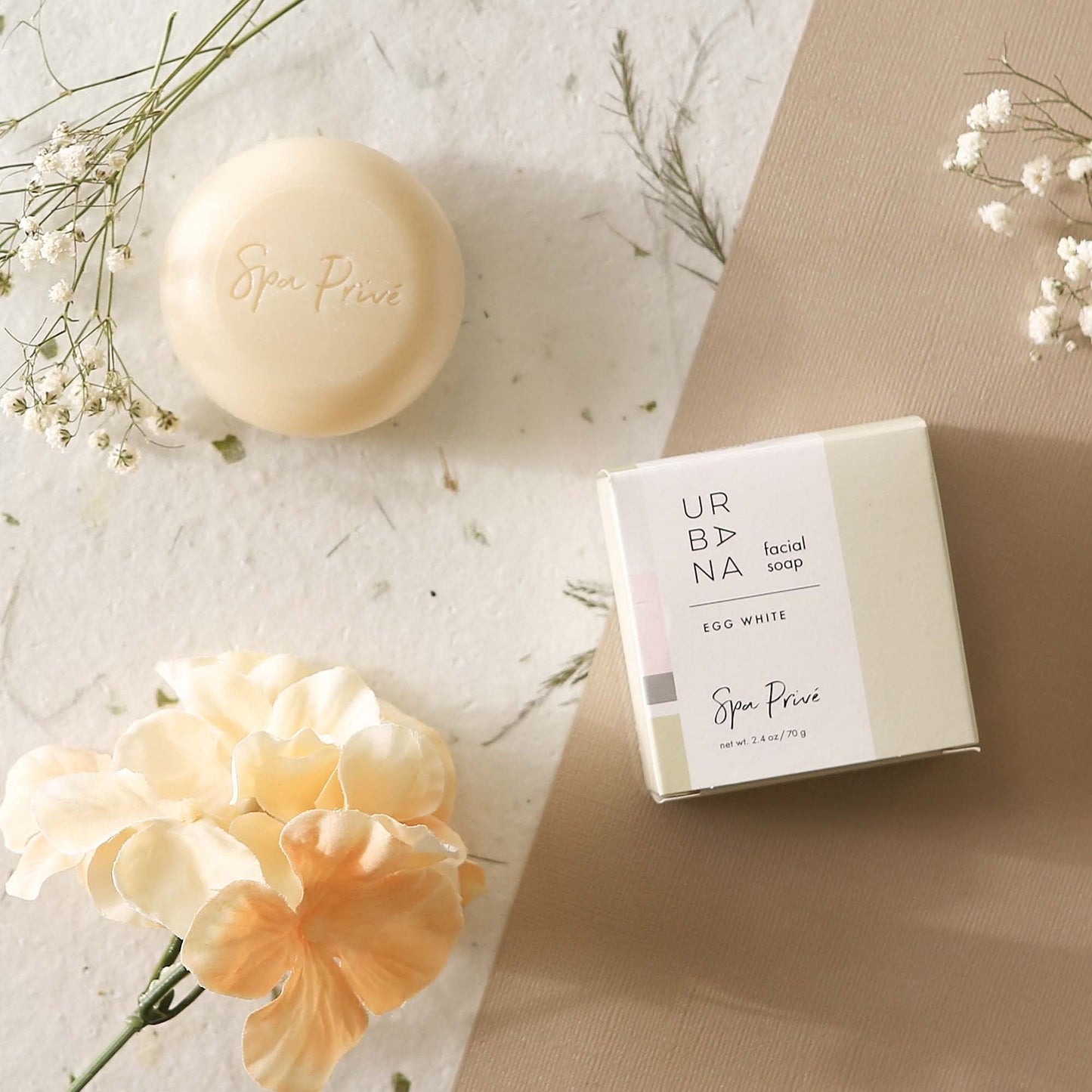 Urbana Spa Prive Collection Facial Soap Bar, 70 Gram, Egg White Beauty & Personal Care Urbana