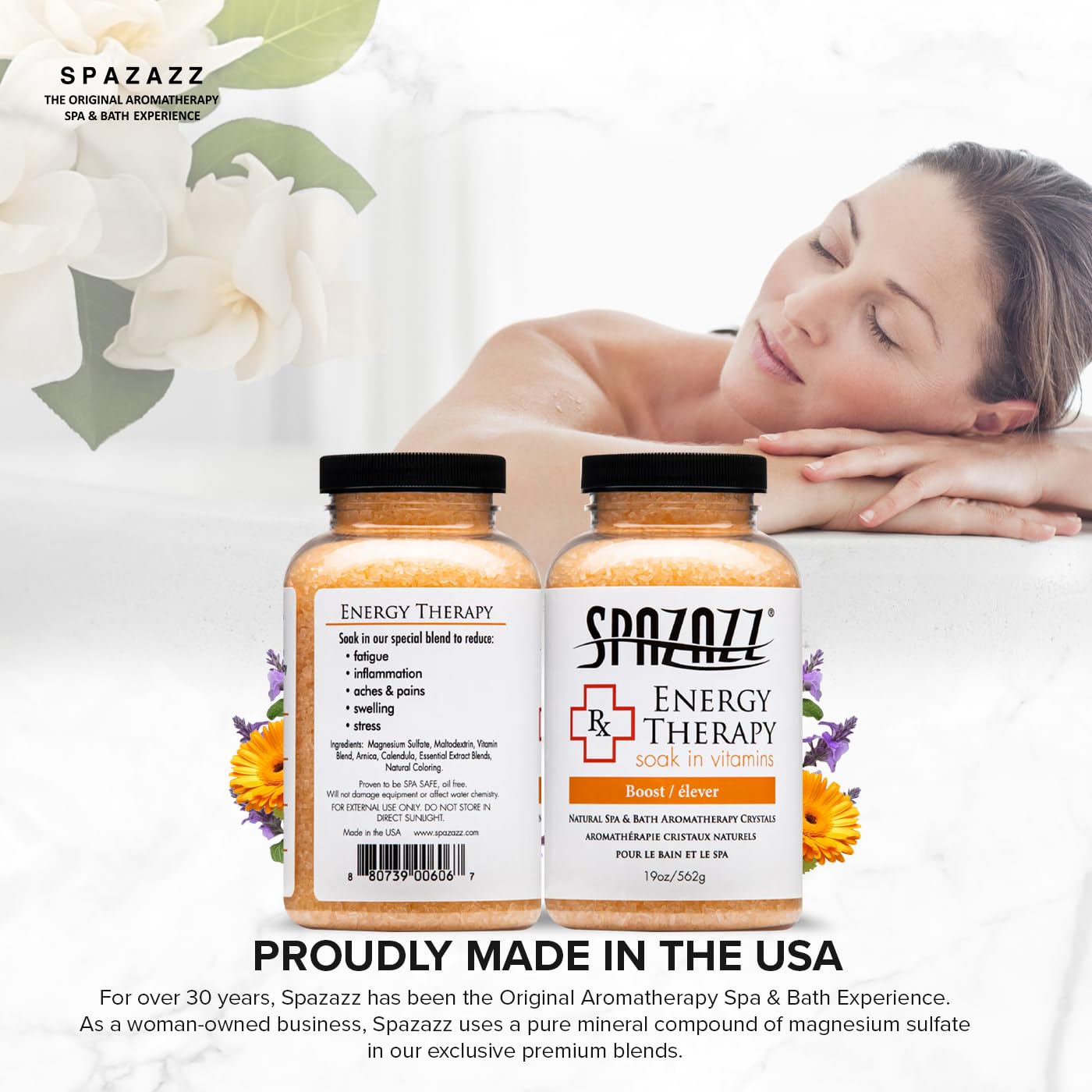 SpaZazz Crystals 19 oz - RX Collection - Energy Therapy Beauty and Personal Care Spazazz