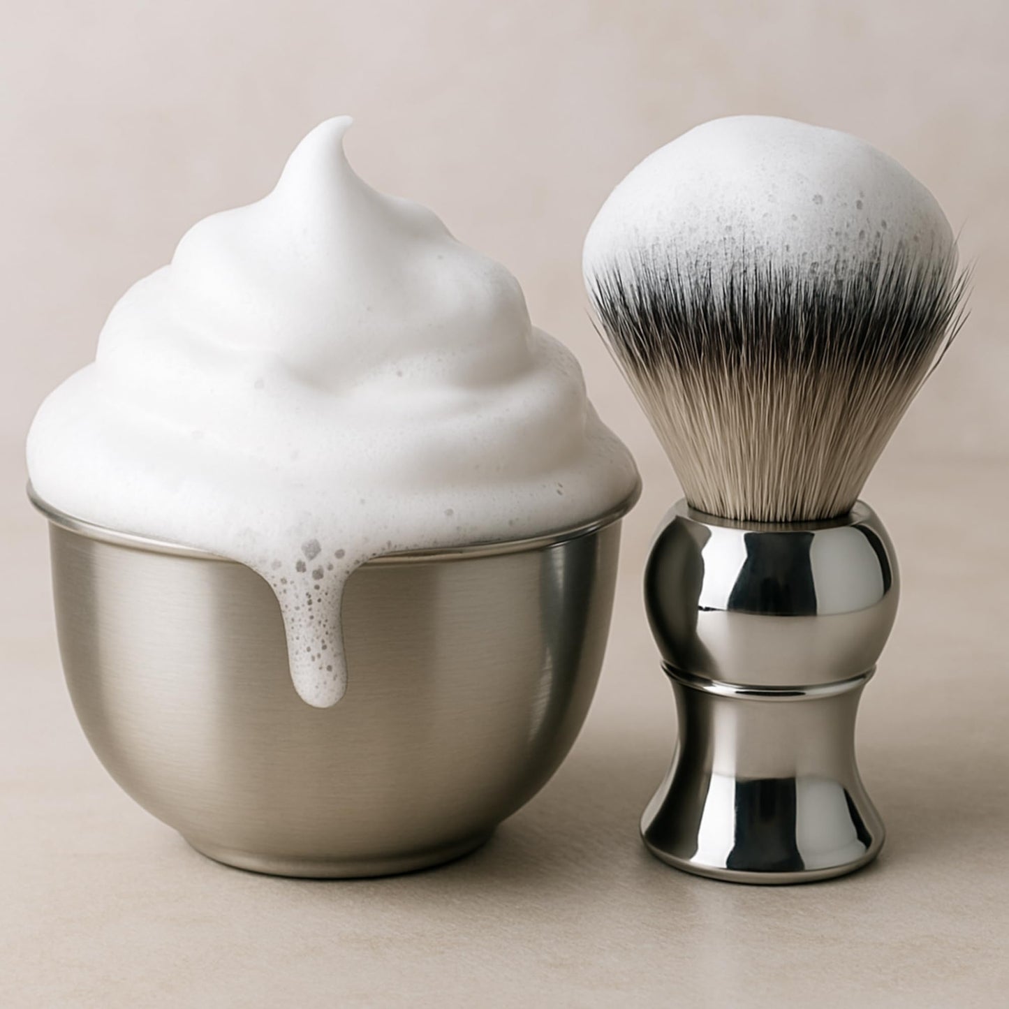 GENTS Men’s Traditional Wet Shaving Kit - 3 Piece Stainless Steel Set with Steel Bowl, Natural Shave Soap & Synthetic Brush - Perfect Grooming Gift Beauty and Personal Care G.B.S