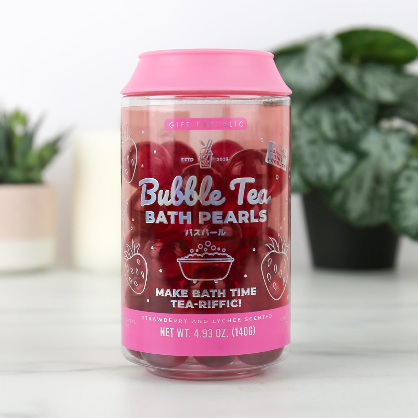 Gift Republic Bubble Tea Bath Pearls, Red Beauty and Personal Care Gift Republic