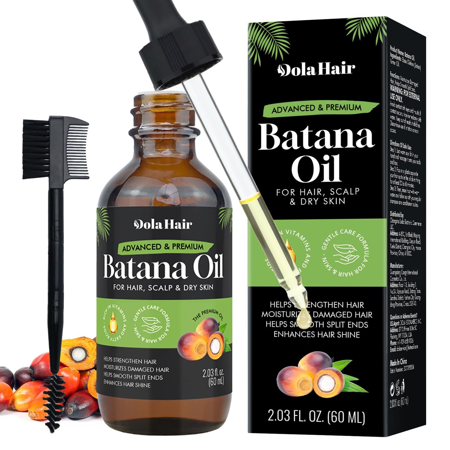 Dolahair Batana Oil for Hair, Scalp & Skin, Natural Elaeis Oleifera Kernel Oil, Moisturizing Hair Oil for Dry Hair, Lightweight Conditioning Oil Beauty and Personal Care Dolahair Default Title