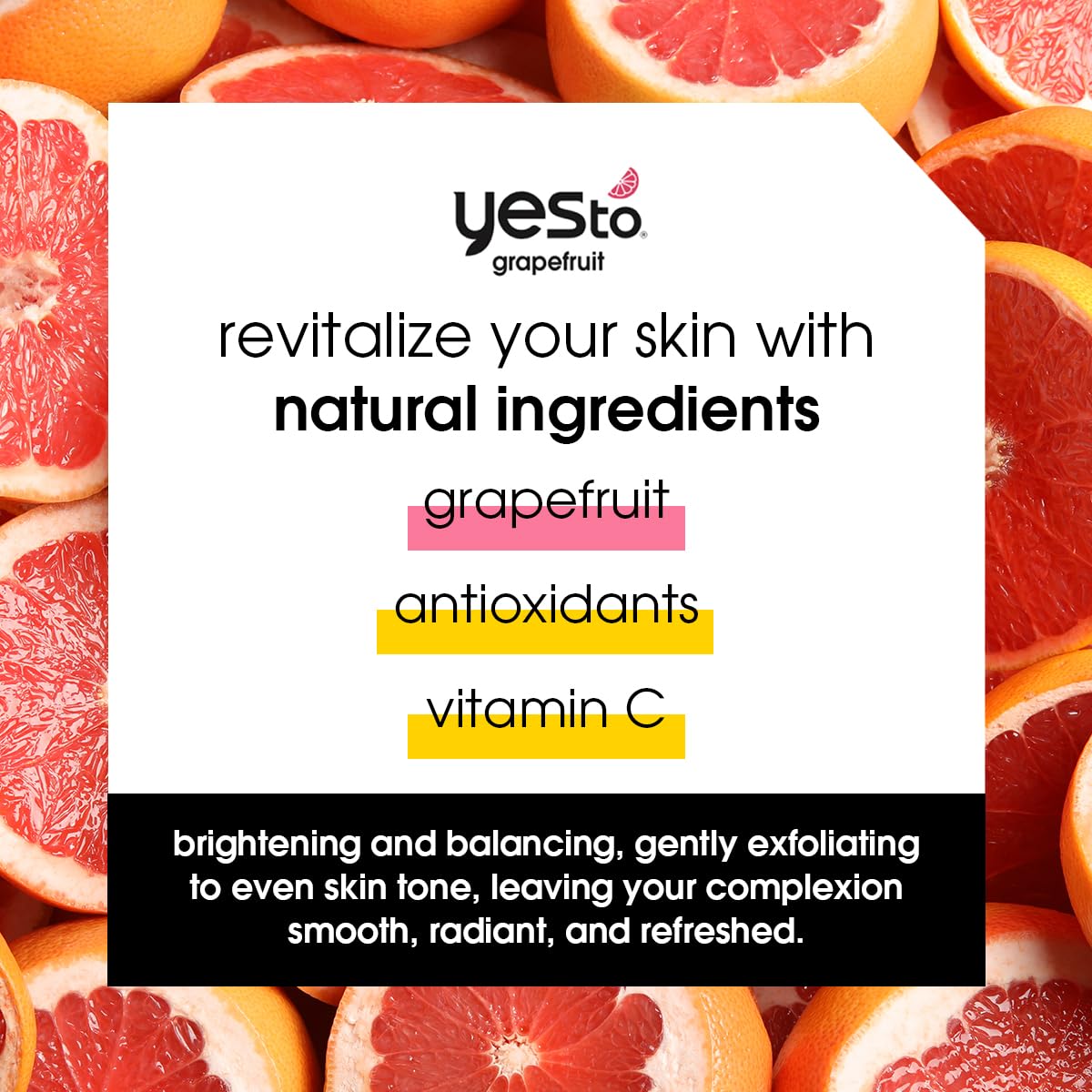 Yes To Grapefruit Treatment Serum, Brightening Lightweight Formula To Loosen Dead Skin Cells, Smooth Complexion & Tone Skin, With Vitamin C & PHAs Beauty & Personal Care Yes To