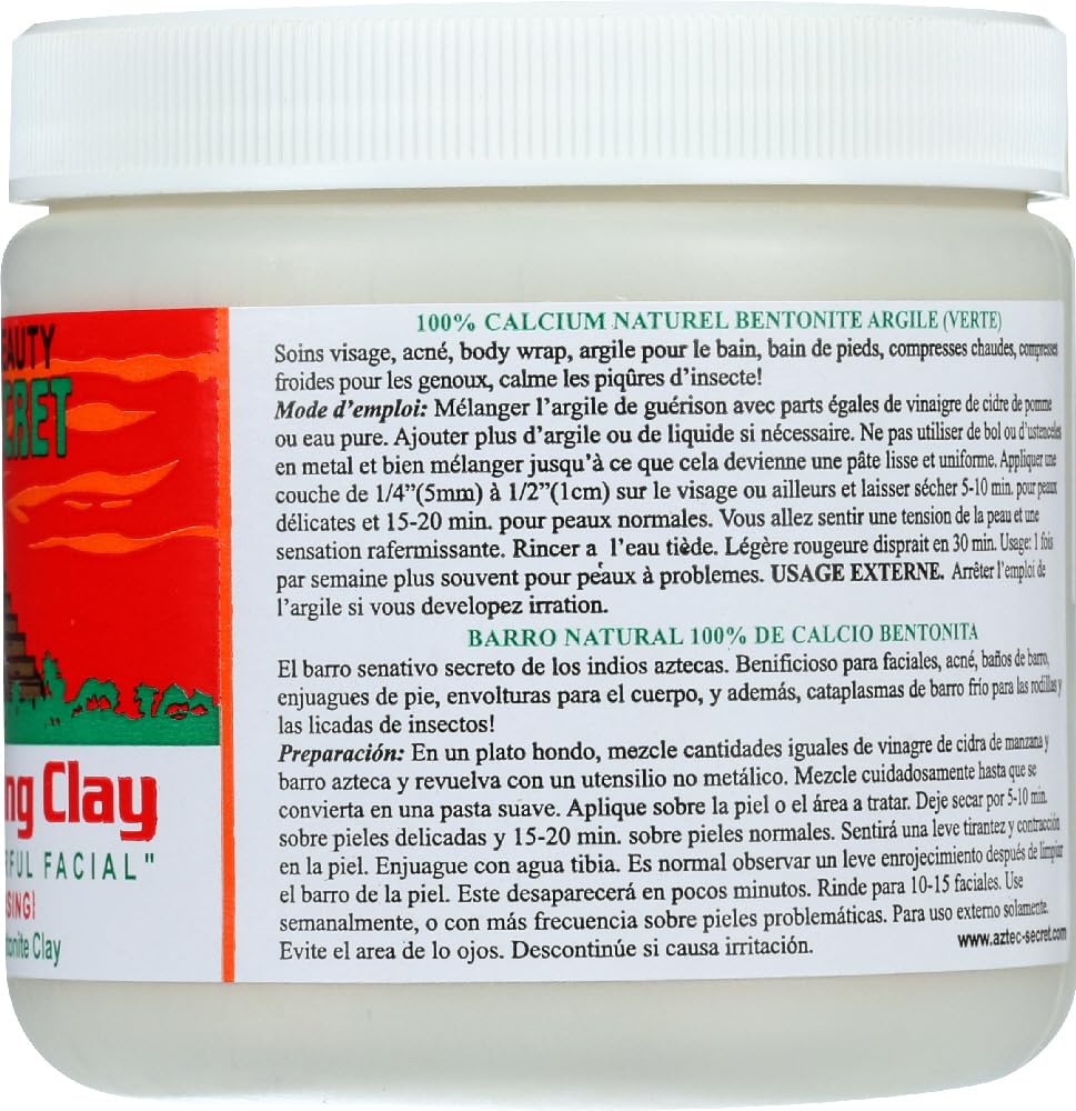 Aztec Secret Indian Healing Clay, Deep Pore Cleansing, Facial & Body Mask - The Original 100% Natural Calcium Bentonite Clay, 1 Pound - 5 Pack Beauty & Personal Care Aztec Secret