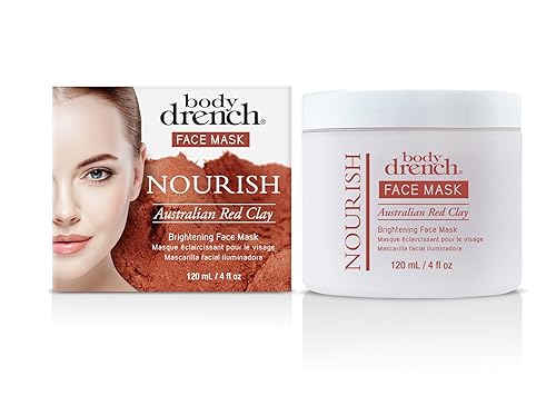 Body Drench Nourish Australian Red Clay Brightening Face Mask, 4 oz Beauty & Personal Care Body Drench