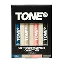 TONE 4 Piece On-The-Go Cologne Sample Pack for Men & Women, Multi-Layered, Light Cologne, Travel Size, 4 Premium Scents - Fresh, Citrus, Coconut Beauty & Personal Care TONE Exclusive
