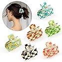 Airsky 6 Pack Checkered Hair Claw Clips, Square Medium Hair Clips, 2 x 2 x 1.1 in, One Size Fits All, Non-Slip Design for Women Girls Long Short Thin Beauty & Personal Care Airsky