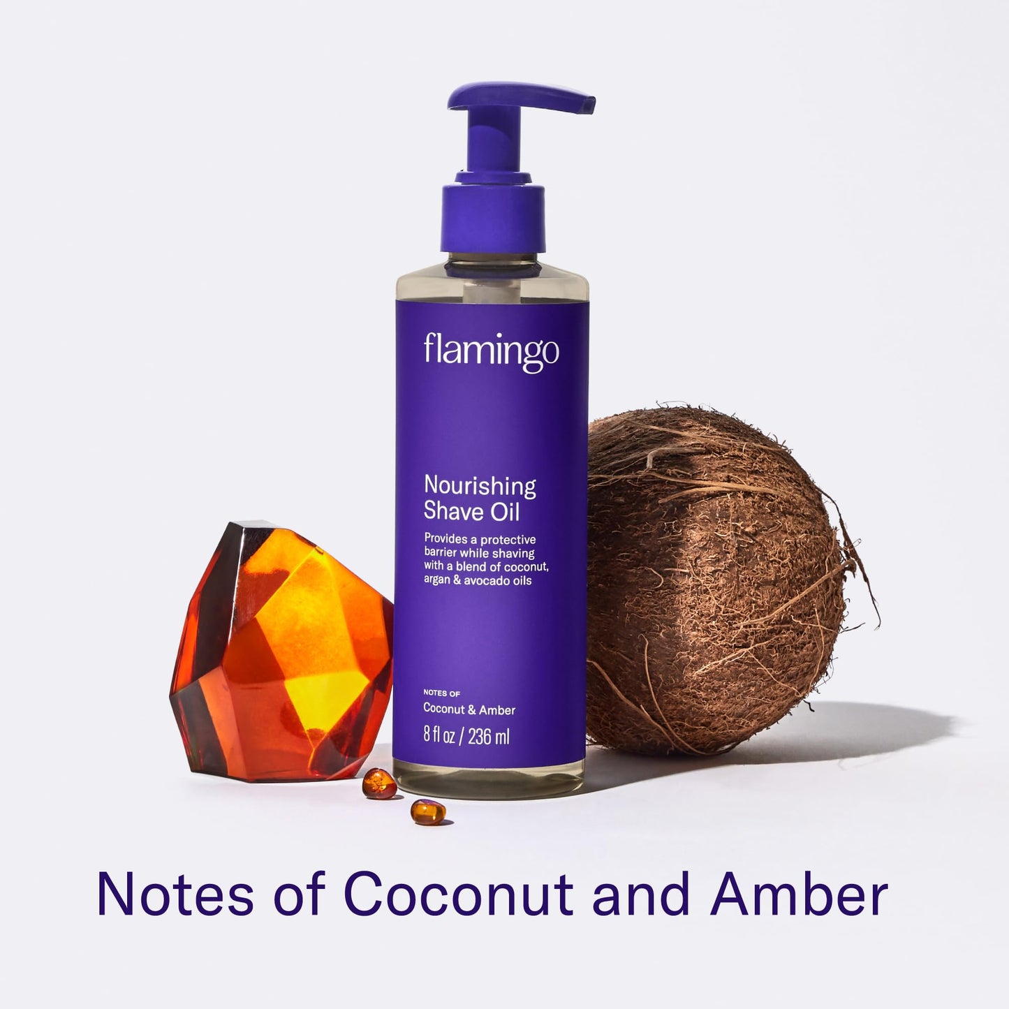 Flamingo Nourishing Shave Oil for Women with Coconut, Argan, & Avocado oils, 8 FL OZ, Pack of 3 Beauty and Personal Care Flamingo