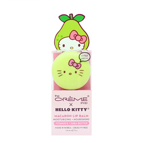 The Crème Shop x Hello Kitty Macaron Lip Balm - Juicy Pear Flavored Beauty & Personal Care The Crème Shop