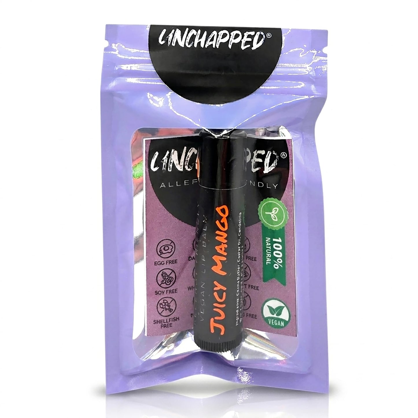 UNCHAPPED Vegan Lip Balm - All Natural and Free of Beeswax, Soy, Nut, and Top 9 Food Allergens (Mango) Beauty and Personal Care UNCHAPPED