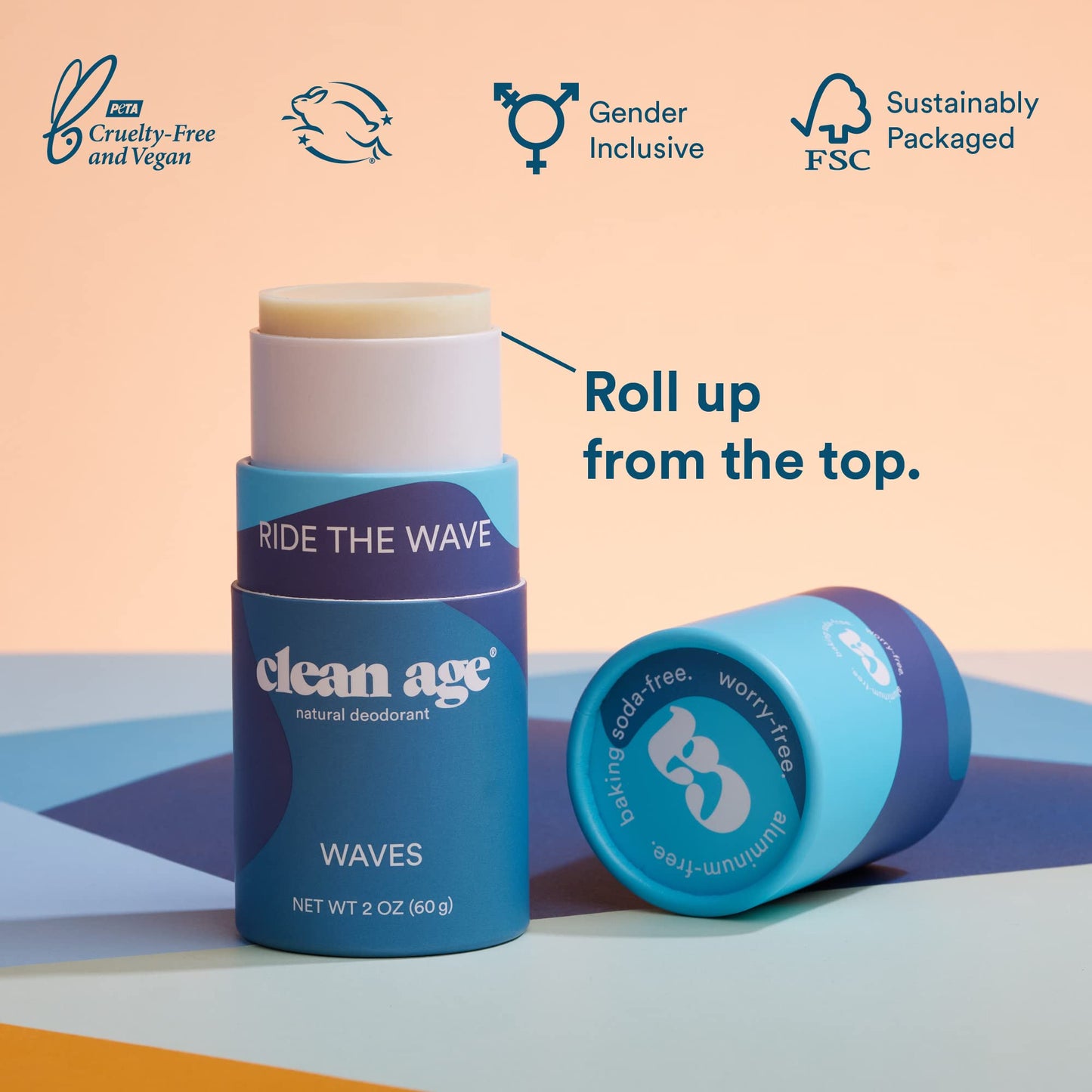 Clean Age Waves Natural Deodorant for Teens - Aluminum Free, Baking soda Free Beauty and Personal Care CLEAN AGE