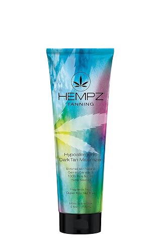 HEMPZ Hypoallergenic Dark Tan Maximizer - Herbal Moisturizing Self Tanning Lotion - Fragrance Free for Tanning Beds, Beach, Sun 9 Fl OZ Beauty & Personal Care Hempz