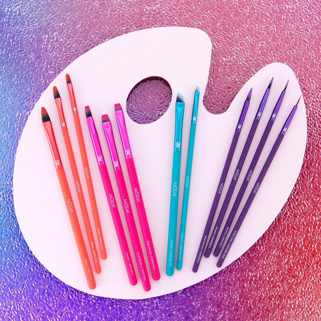 MODA Bold Artistry Makeup Brush 12pc Kit - Vegan and Cruelty-Free Synthetic Brushes Beauty & Personal Care MODA