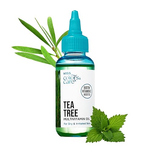 KISS COLORS & CARE Tea Tree Multivitamin Oil for Hair & Skincare, Infused with Biotin, Vitamin E and Natural Oils for Long-Lasting Hydration Beauty & Personal Care KISS COLORS & CARE