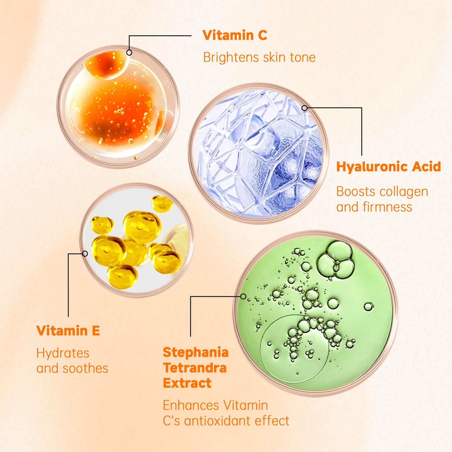 VGO Vitamin C Serum for Face, Vit C Anti Aging Serum with Hyaluronic Acid & Vitamina E, Deep Hydration Facial Care for All Skin Types, 1.01oz / 30ml Beauty & Personal Care VGO