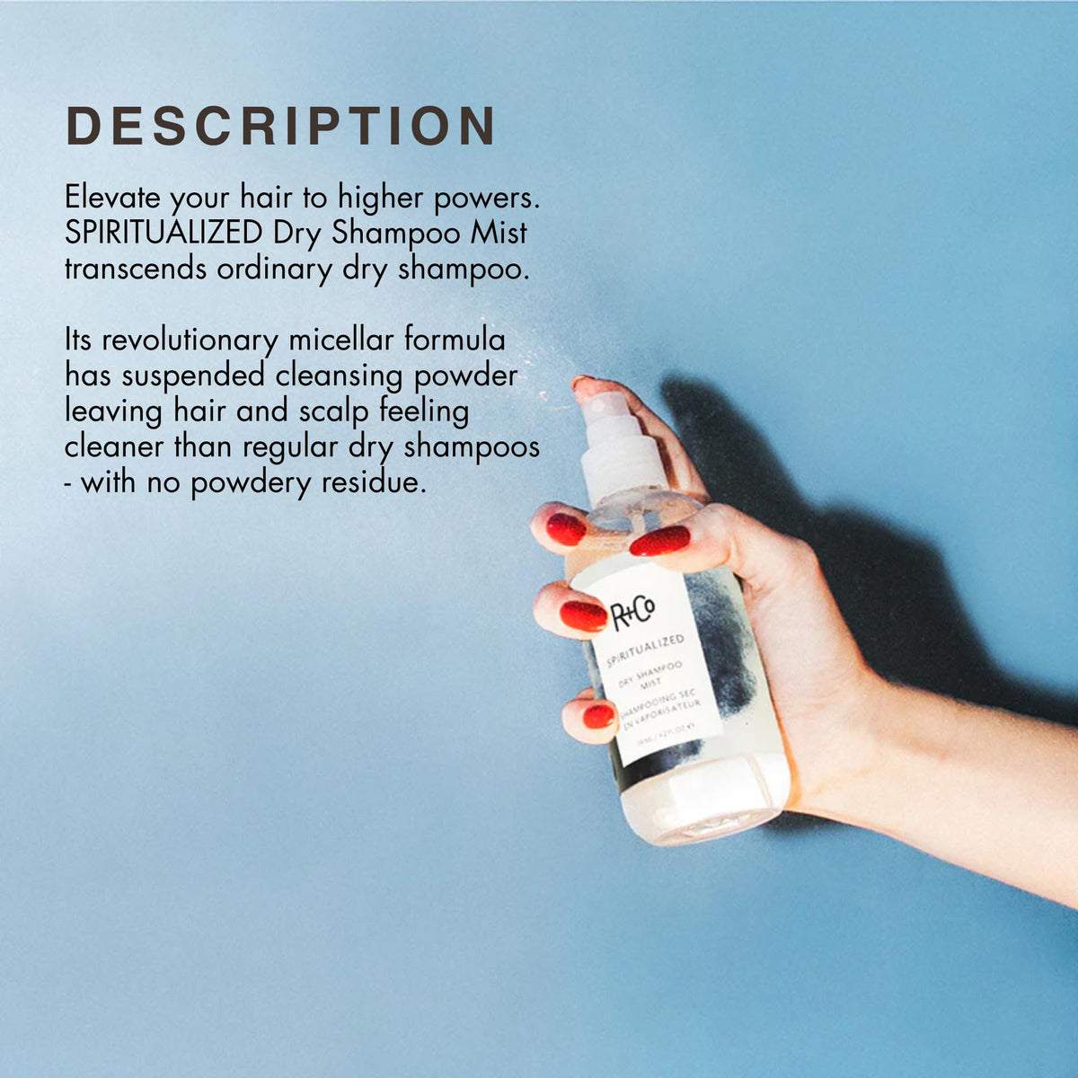 R+Co SPIRITUALIZED Dry Shampoo Mist, 4.2 Oz
