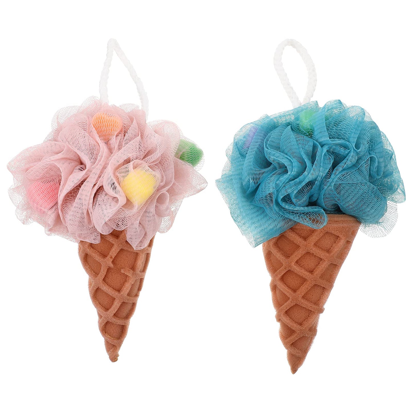 Beavorty 2Pcs Fruit Bath Ball Loufa Puff Sponge Cleaning loofahs Sponge Adorable Shower Loofah Kids loofahs for Shower mesh Body Baby Puffs Home Beauty and Personal Care Beavorty