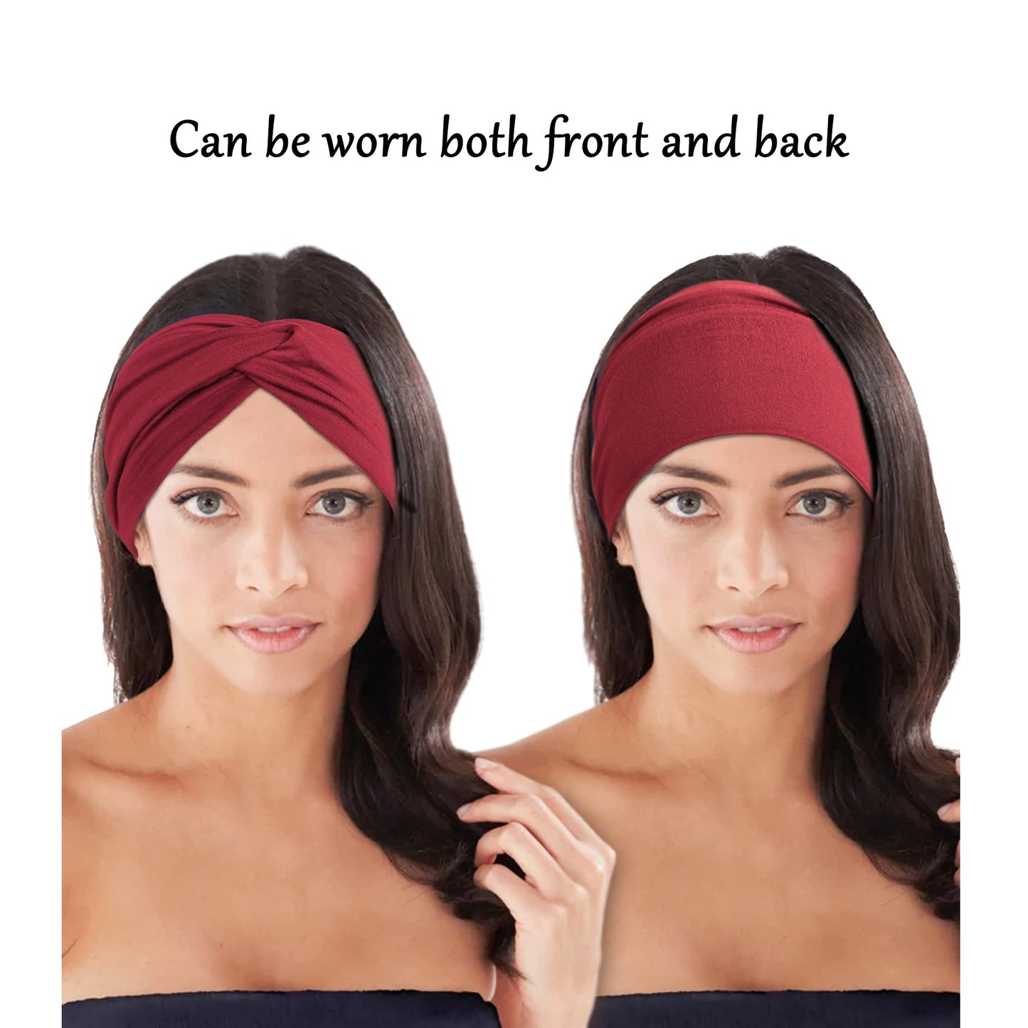 Jesries 10 PCS Women Headbands African Wide Hair Wrap Extra Turban Head Bands for Lady Large Sport Workout Stretch Non-slip Big Hair Bands Beauty and Personal Care Jesries