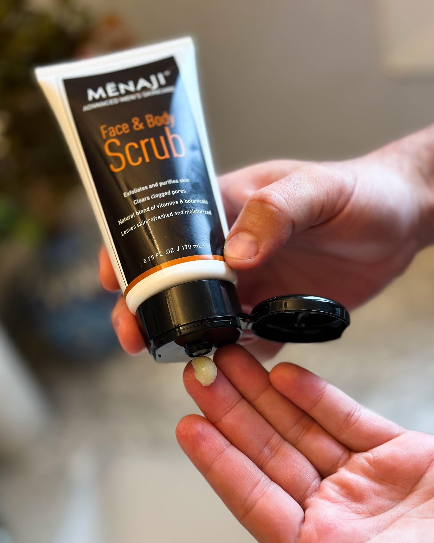 MËNAJI Face & Body Scrub - Exfoliating Mens Face Wash and Body Scrub - Deep Clean for Sensitive Skin - All Natural Skin Care - 5.75 Fl Oz Beauty & Personal Care Menaji