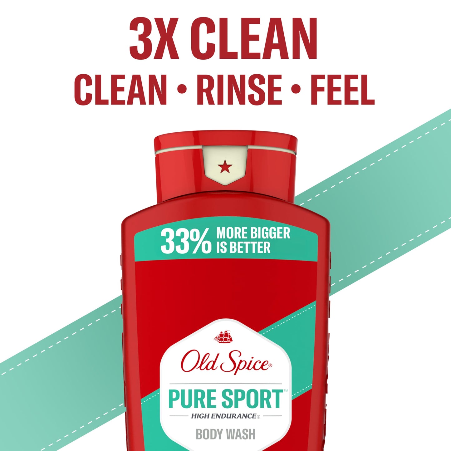 Old Spice Refreshing Body Wash for Men, High Endurance, 3X Defense, 24/7 Shower Fresh with Long Lasting Scent, Pure Sport Scent, 24 oz (Pack of 4) Beauty & Personal Care Old Spice