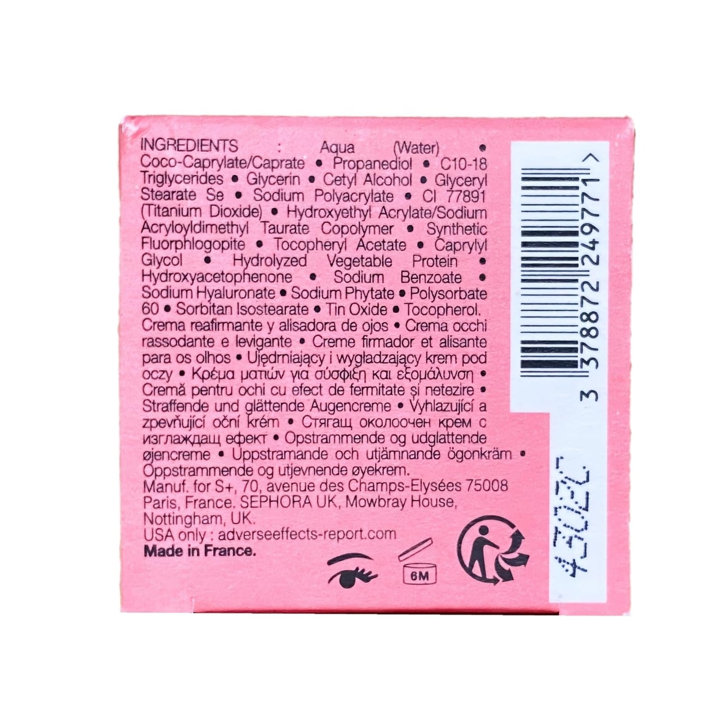 SEPHORA Collection Lift & Firm Smoothing & Firming Eye Cream with Peptides + Hyaluronic Acid - 20 mL / 0.67 fl oz Beauty & Personal Care SEPHORA