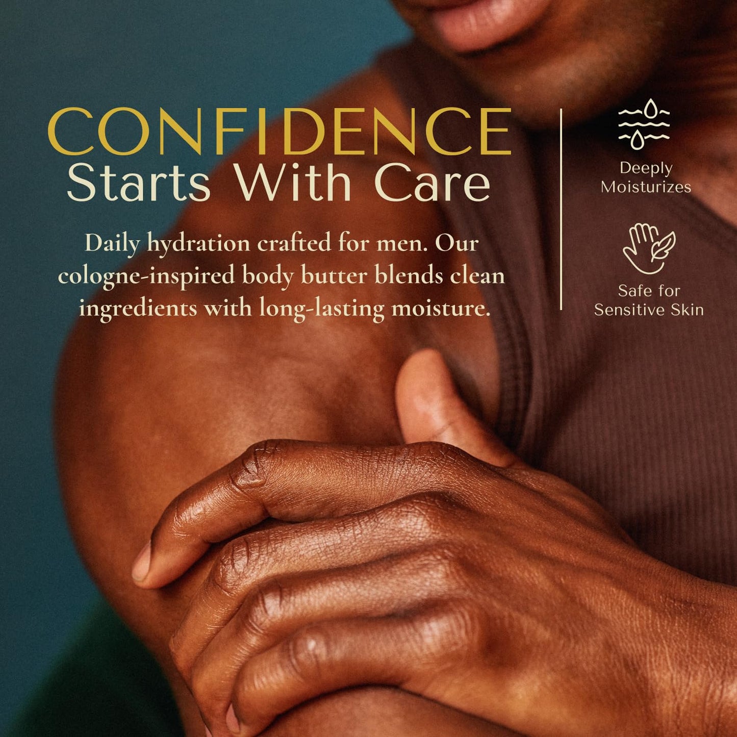 Crowned Skin King Cologned Body Butter for Men | Warm & Sensual | As Seen On Shark Tank | Scented with Sandalwood & Leather | Infused with Organic Beauty and Personal Care Crowned Skin