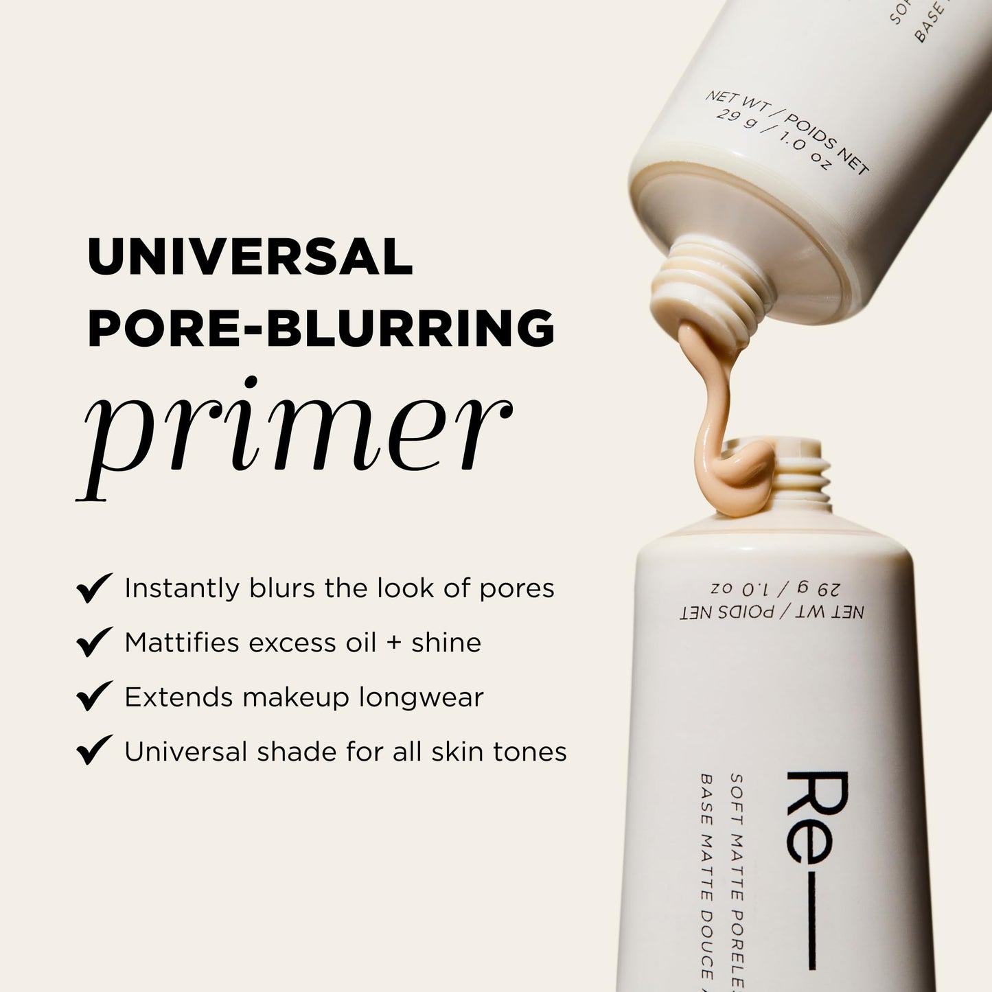 HALEYS Re-fine Soft Matte Poreless Primer (0.25 oz), Lightweight, Extends Makeup Longwear, Grips, Smooths, Blurs, Fills in Pores and fine lines, Beauty & Personal Care HALEYS