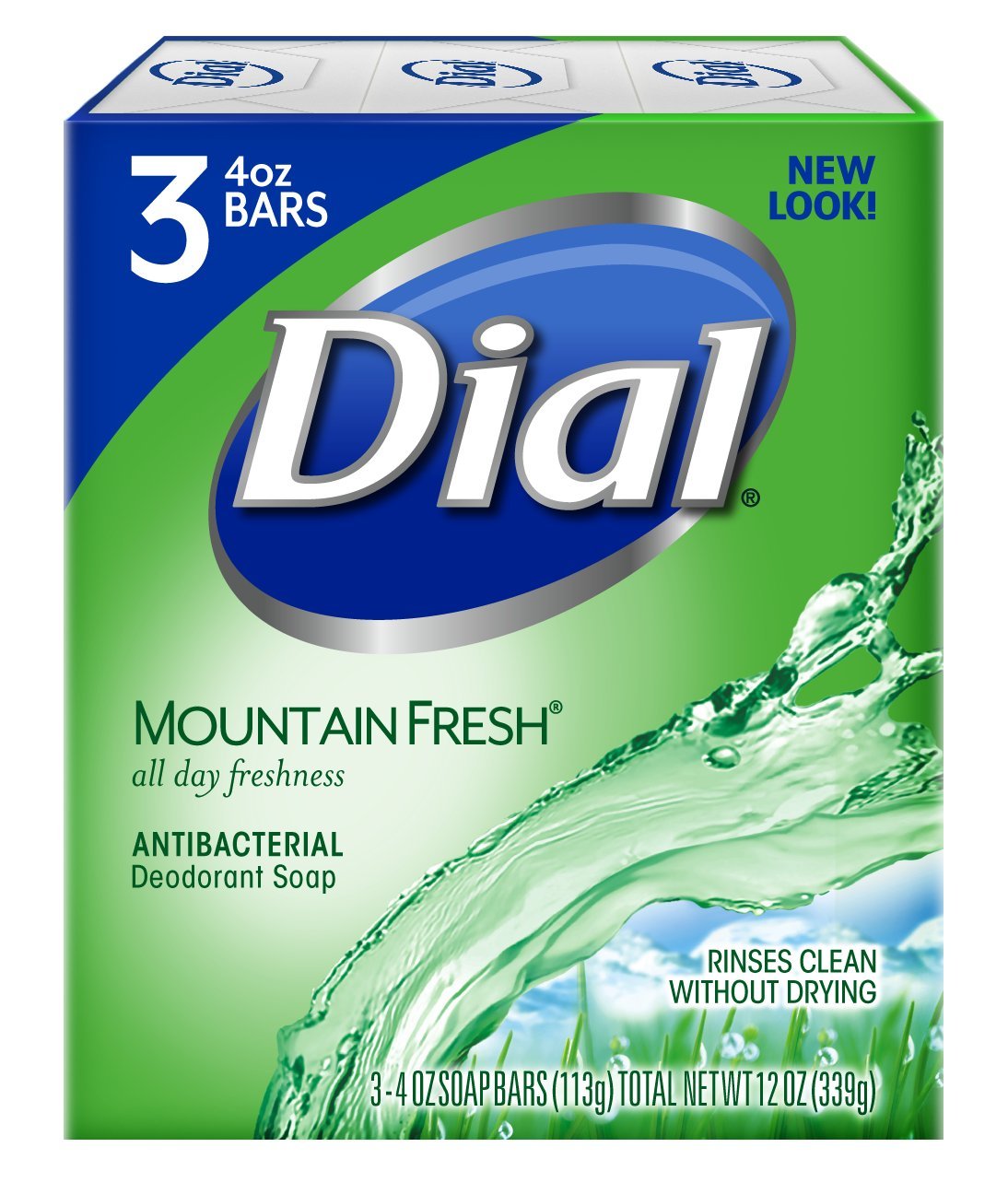 Dial Antibacterial Bar Soap, Mountain Fresh, 4 Ounce, 3 Bars Beauty & Personal Care Dial