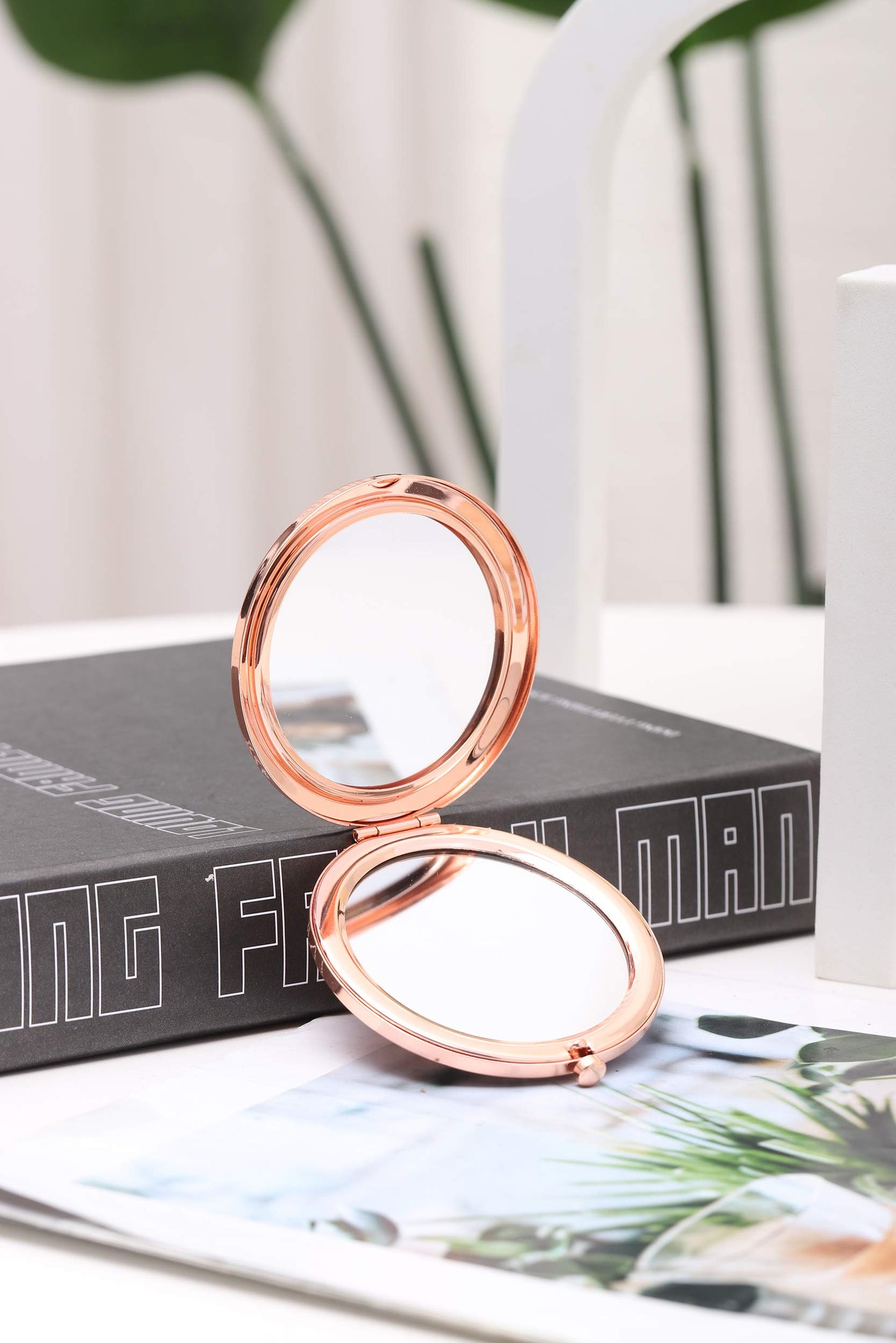 BangBangSing Magnifying Compact Cosmetic Mirror 2.75 Inch Round Handheld Travel Pocket Makeup Mirror Beauty & Personal Care BANGBANGSING