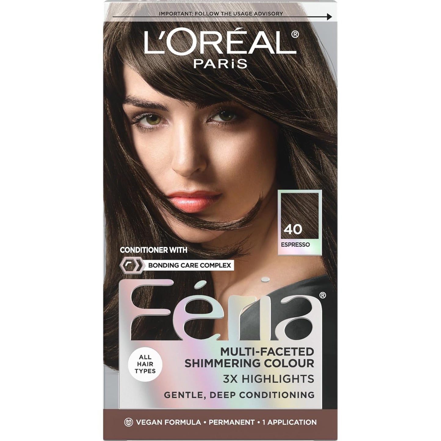 L’Oreal ParisFeria Multi-Faceted Shimmering Colour, Level 3 Permanent, Deeply Brown 40 (Pack of 3) Beauty & Personal Care L'Oreal Paris