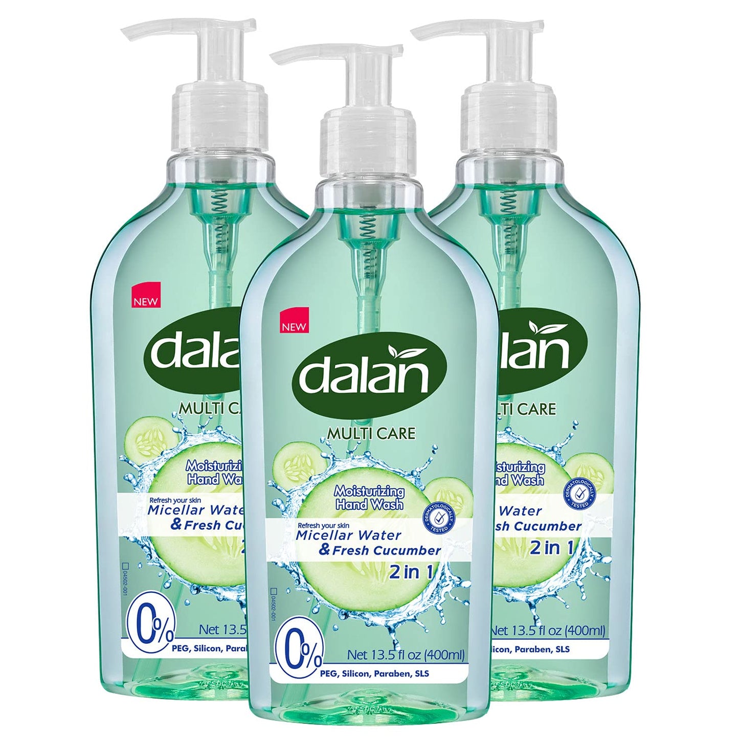 Dalan Multicare Liquid Soap with Micellar Water & Fresh Cucumber 400ml (Pack of 3)… Beauty & Personal Care Dalan