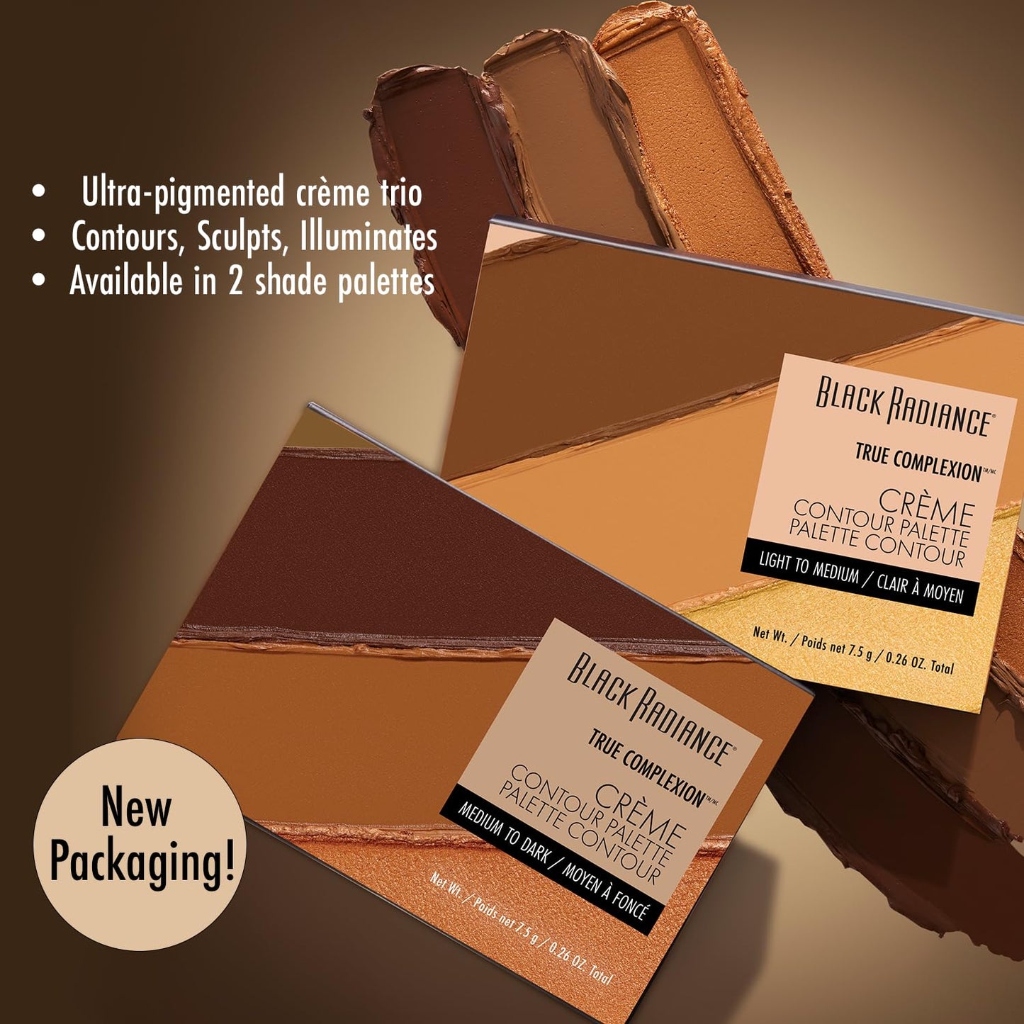Black Radiance True Complexion Crème Contour Palette, Defines, Sculpts, Highlights - Light to Medium Beauty & Personal Care Black Radiance