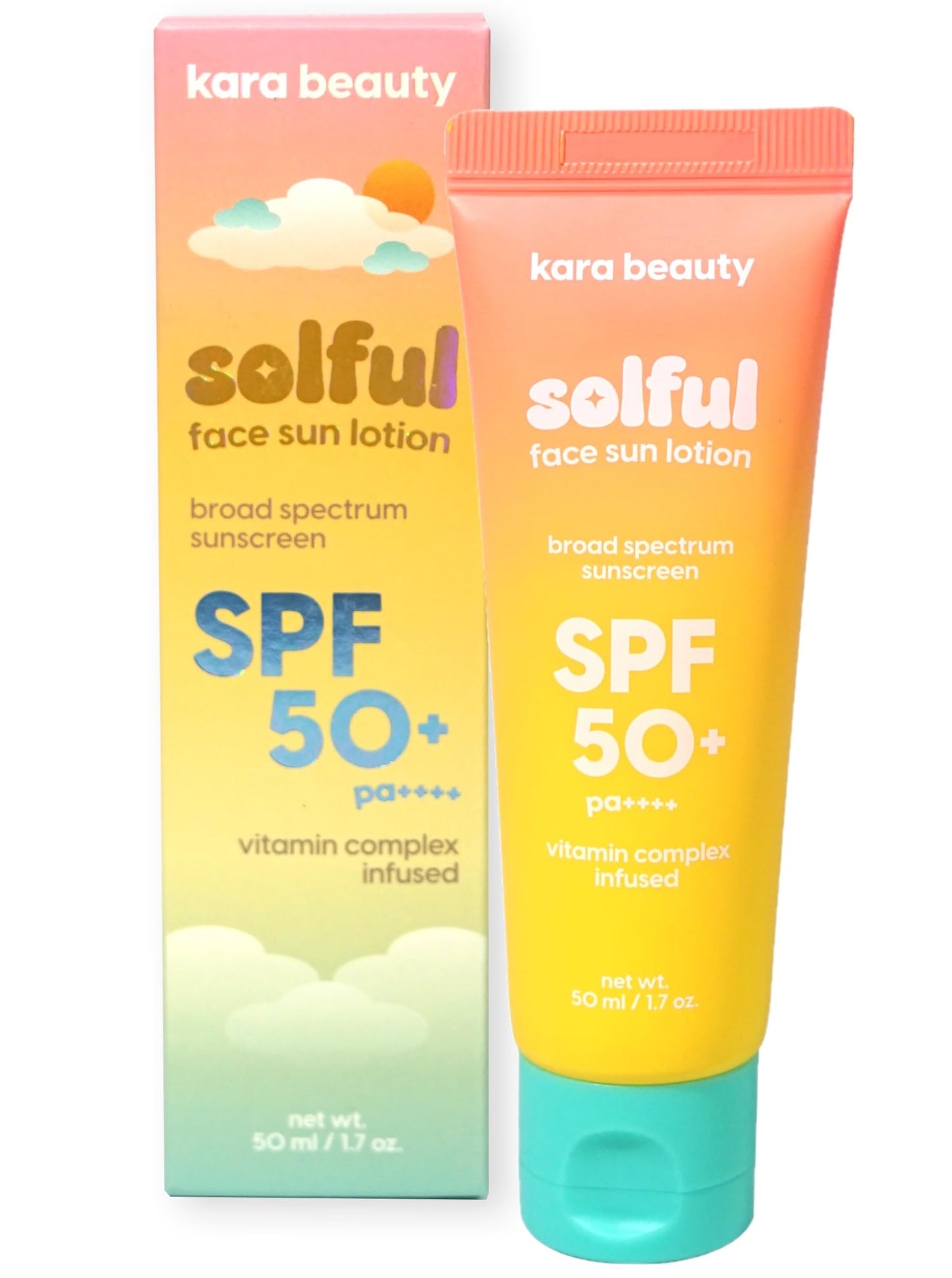 Kara Beauty SOLFUL Face Sun Lotion SPF 50+ PA++++ Korean Moisurizing Facial Sunscreen, No White Cast 1.7oz Beauty & Personal Care Kara Beauty